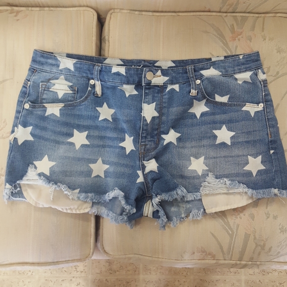 Mossimo Supply Co. Pants - Distressed star pattern Jean short shorts